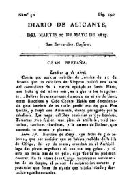 Diario de Alicante. Núm. 50, 20 de mayo de 1817 | Biblioteca Virtual Miguel de Cervantes