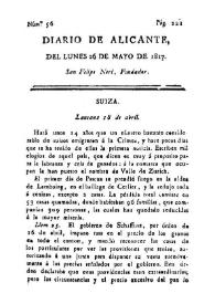 Diario de Alicante. Núm. 56,  26 de mayo de 1817 | Biblioteca Virtual Miguel de Cervantes