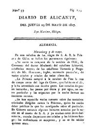 Diario de Alicante. Núm. 59, 29 de mayo de 1817 | Biblioteca Virtual Miguel de Cervantes