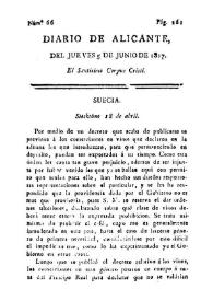 Diario de Alicante. Núm. 66, 5 de junio de 1817 | Biblioteca Virtual Miguel de Cervantes