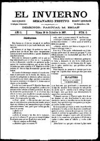 El invierno : Semanario Festivo. Núm. 5, 29 de diciembre de 1887 | Biblioteca Virtual Miguel de Cervantes