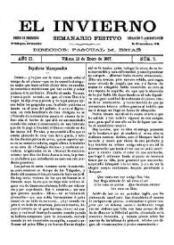 El invierno : Semanario Festivo. Núm. 7, 12 de enero de 1888 | Biblioteca Virtual Miguel de Cervantes