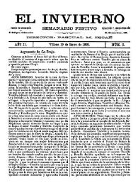 El invierno : Semanario Festivo. Núm. 8, 19 de enero de 1888 | Biblioteca Virtual Miguel de Cervantes