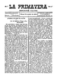 La primavera : Semanario Festivo. Núm. 4, 30 de abril de 1885 | Biblioteca Virtual Miguel de Cervantes