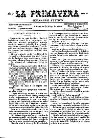 La primavera : Semanario Festivo. Núm. 7, 21 de mayo de 1885 | Biblioteca Virtual Miguel de Cervantes