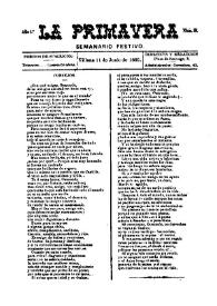 La primavera : Semanario Festivo. Núm. 10, 11 de junio de 1885 | Biblioteca Virtual Miguel de Cervantes