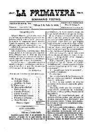 La primavera : Semanario Festivo. Núm. 13, 2 de julio de 1885 | Biblioteca Virtual Miguel de Cervantes