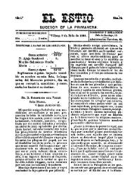 La primavera : Semanario Festivo. Núm. 14, 9 de julio de 1885 | Biblioteca Virtual Miguel de Cervantes