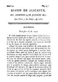 Diario de Alicante. Núm. 90, 29 de junio de 1817 | Biblioteca Virtual Miguel de Cervantes