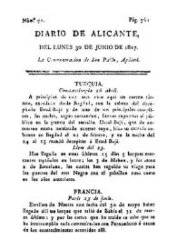 Diario de Alicante. Núm. 91, 30 de junio de 1817 | Biblioteca Virtual Miguel de Cervantes