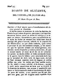 Diario de Alicante. Núm. 95, 4 de julio de 1817 | Biblioteca Virtual Miguel de Cervantes