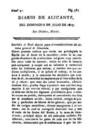 Diario de Alicante. Núm. 97, 6 de julio de 1817 | Biblioteca Virtual Miguel de Cervantes