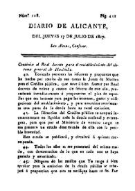 Diario de Alicante. Núm. 108, 17 de julio de 1817 | Biblioteca Virtual Miguel de Cervantes