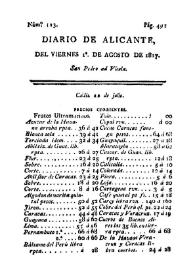 Diario de Alicante. Núm. 123, 1. º de agosto de 1817 | Biblioteca Virtual Miguel de Cervantes