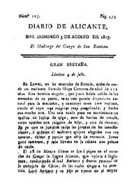 Diario de Alicante. Núm. 125, 3 de agosto de 1817 | Biblioteca Virtual Miguel de Cervantes