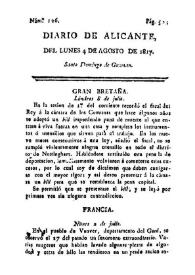 Diario de Alicante. Núm. 126, 4 de agosto de 1817 | Biblioteca Virtual Miguel de Cervantes