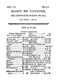 Diario de Alicante. Núm. 130, 8 de agosto de 1817 | Biblioteca Virtual Miguel de Cervantes