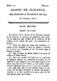 Diario de Alicante. Núm. 132, 10 de agosto de 1817 | Biblioteca Virtual Miguel de Cervantes