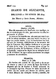 Diario de Alicante. Núm. 133, 11 de agosto de 1817 | Biblioteca Virtual Miguel de Cervantes