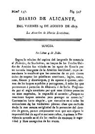 Diario de Alicante. Núm. 137, 15 de agosto de 1817 | Biblioteca Virtual Miguel de Cervantes