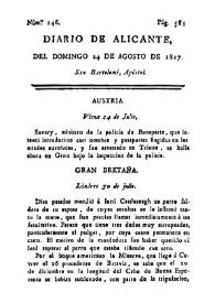 Diario de Alicante. Núm. 146, 24 de agosto de 1817 | Biblioteca Virtual Miguel de Cervantes