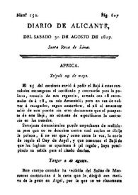 Diario de Alicante. Núm. 152, 30 de agosto de 1817 | Biblioteca Virtual Miguel de Cervantes