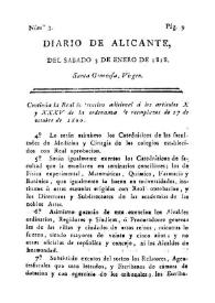 Diario de Alicante. Núm. 3, 3 de enero de 1818 | Biblioteca Virtual Miguel de Cervantes