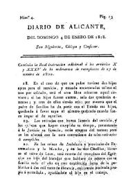 Diario de Alicante. Núm. 4, 4 de enero de 1818 | Biblioteca Virtual Miguel de Cervantes