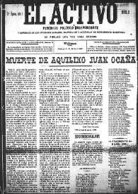 El Activo : Periódico Político Independiente y Defensor de los Intereses Morales, Materiales y Agrícolas de este Distrito Electoral. Núm. 3, 11 de junio de 1899 | Biblioteca Virtual Miguel de Cervantes