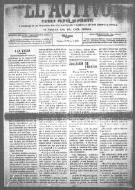 El Activo : Periódico Político Independiente y Defensor de los Intereses Morales, Materiales y Agrícolas de este Distrito Electoral. Núm. 38, 11 de febrero de 1900 | Biblioteca Virtual Miguel de Cervantes