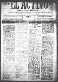 El Activo : Periódico Político Independiente y Defensor de los Intereses Morales, Materiales y Agrícolas de este Distrito Electoral. Núm. 44, 25 de marzo de 1900 | Biblioteca Virtual Miguel de Cervantes