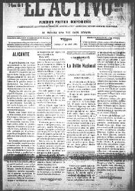 El Activo : Periódico Político Independiente y Defensor de los Intereses Morales, Materiales y Agrícolas de este Distrito Electoral. Núm. 45, 1º de abril de 1900 | Biblioteca Virtual Miguel de Cervantes