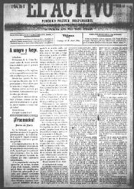 El Activo : Periódico Político Independiente y Defensor de los Intereses Morales, Materiales y Agrícolas de este Distrito Electoral. Núm. 49, 29 de abril de 1900 | Biblioteca Virtual Miguel de Cervantes