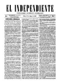 El independiente : Semanario Político-Literario (Villena). Núm. 12, 22 de mayo de 1892 | Biblioteca Virtual Miguel de Cervantes