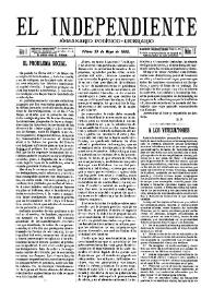 El independiente : Semanario Político-Literario (Villena). Núm. 13, 29 de mayo de 1892 | Biblioteca Virtual Miguel de Cervantes