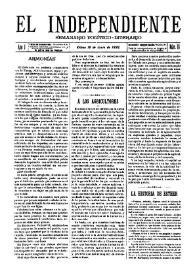 El independiente : Semanario Político-Literario (Villena). Núm. 16, 19 de junio de 1892 | Biblioteca Virtual Miguel de Cervantes