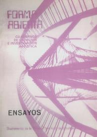 Forma Abierta : Cuadernos de Creación e Investigación Artística. Núm. 9, enero de 1979 | Biblioteca Virtual Miguel de Cervantes