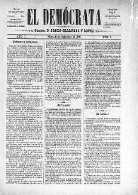 El Demócrata (Villena, Alicante). Núm. 5, 14 de septiembre de 1890 | Biblioteca Virtual Miguel de Cervantes