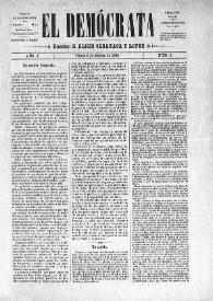 El Demócrata (Villena, Alicante). Núm. 8, 5 de octubre de 1890 | Biblioteca Virtual Miguel de Cervantes