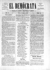 El Demócrata (Villena, Alicante). Núm. 21, 4 de enero de 1891 | Biblioteca Virtual Miguel de Cervantes