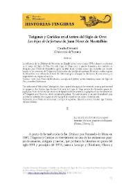 Teágenes y Cariclea en el teatro del Siglo de Oro: "Los hijos de la fortuna" de Juan Pérez de Montalbán  / Claudia Demattè | Biblioteca Virtual Miguel de Cervantes