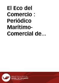 El Eco del Comercio : Periódico Marítimo-Comercial de Noticias, Mercados y Bursátil. Núm. 3170, 5 de enero de 1933 | Biblioteca Virtual Miguel de Cervantes