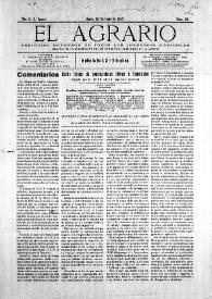 El Agrario : Periódico Defensor de Todos los Intereses Agrícolas. Órgano de la Federación de los Sindicatos Agrícolas de La Marina. Núm. 39, 30 de junio de 1927 | Biblioteca Virtual Miguel de Cervantes