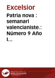 Otro título: Patria nova : setmanari valencianiste. Número 9 Año I - 1 mayo 1915 | Biblioteca Virtual Miguel de Cervantes