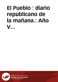 El Pueblo : diario republicano de la mañana.: Año V Número 1467/1497 - diciembre 1898 mes completo | Biblioteca Virtual Miguel de Cervantes