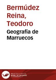 Geografía de Marruecos | Biblioteca Virtual Miguel de Cervantes