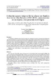 Evolución espacio temporal de las playas con Bandera Azul en las Islas Baleares (1987-2018), consecuencias en su mejora y recuperación morfológica / Francesc Xavier Roig-Munar, Josep Pintó, José Ángel Martín-Prieto y Antonio Rodríguez-Perea | Biblioteca Virtual Miguel de Cervantes