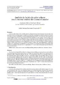 Análisis de la isla de calor urbana en el entorno andino de Cuenca-Ecuador / Andrés Santiago Bustamante Campoverde | Biblioteca Virtual Miguel de Cervantes