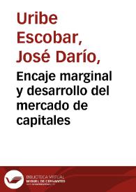 Encaje marginal y desarrollo del mercado de capitales | Biblioteca Virtual Miguel de Cervantes