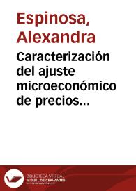 Caracterización del ajuste microeconómico de precios en Colombia 1989-1999 | Biblioteca Virtual Miguel de Cervantes